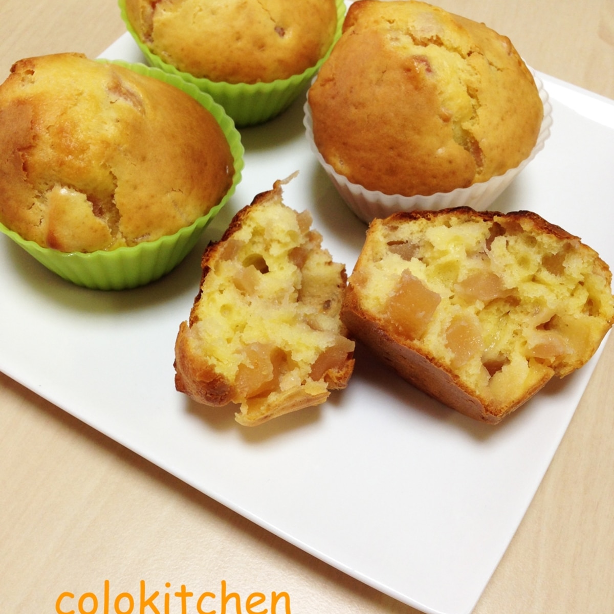 バター不使用 紅玉りんごたっぷりカップケーキ レシピ 作り方 By Colokitchen 楽天レシピ